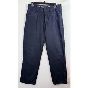 Smith's Workwear Mens 33x30 Black Fleece Lined Canvas Jogger Thermal Pants